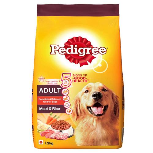 Image displays the product -Pedigree Adult Dog Food Meat and Rice
