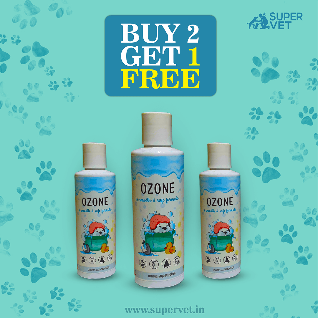 Supervet Ozone Dog shampoo that will be perfect for the shower time