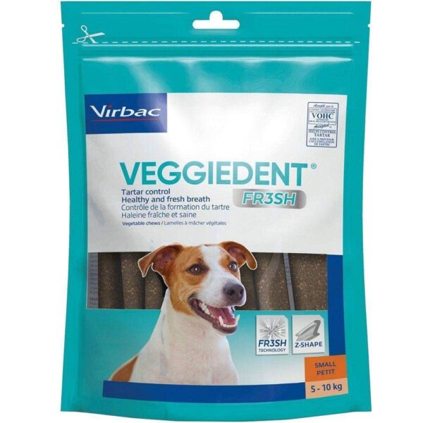 Packet of Virbac Veggiedent Oral Hygiene Dog Chew - 224g - Small