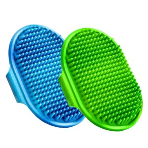 Image displays Supervet Bath and De shedding Brush for Dogs & Cats | Hand Brush (Pack of 2)