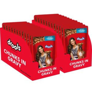 Drools Adult Wet Dog Food, Real Chicken and Chicken Liver Chunks in Gravy, 24 Pouches (24 x 150g)