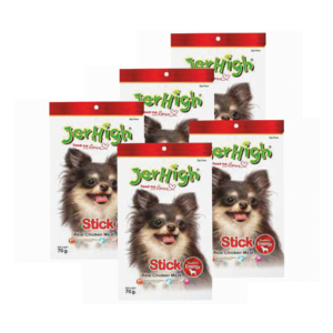 JerHigh All Flavors Stick Dog Treats with Real Chicken Meat Supervet jerhigh (pack 6 pc)