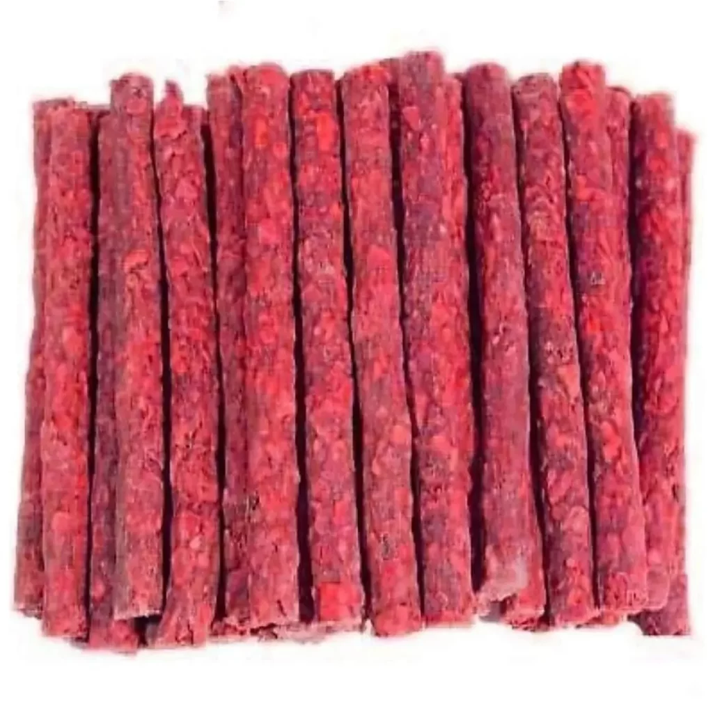 image displays the product Supervet Dog Chew Munchy Sticks Mutton Flavor Dog Chew Sticks Treat for All Breed Formula 450GM