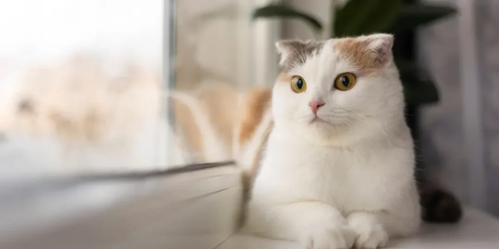 Close up portrait on beautiful cat